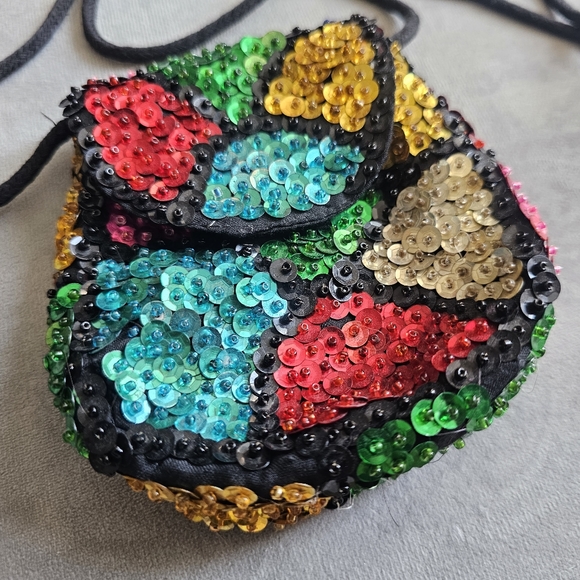 Sequin Color Block Purse/ Coin Purse - Picture 5 of 8
